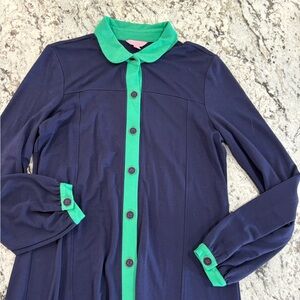 Lilly Pulitzer Navy and Green Midi Dress